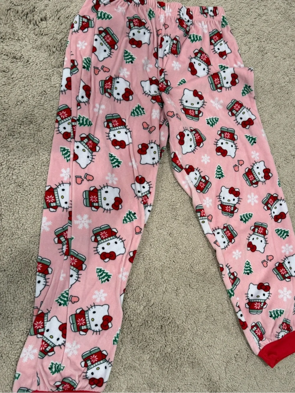 Hello Kitty Pink and Red Holiday Fleece Hoodie - Kids